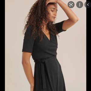 Modern Citizen Ruth Ribbed Wrap Dress